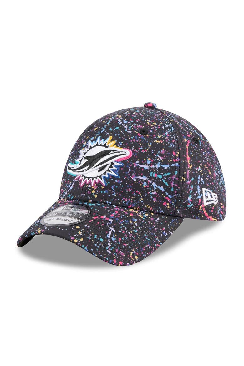 Men's New Era  Black Miami Dolphins 2025 NFL Crucial Catch 39THIRTY Flex Hat, Alternate, color, Black