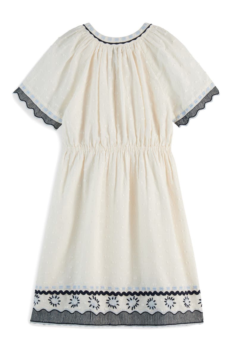 Kids' Embroidered Cotton Dress, Alternate, color, SOFT ICE