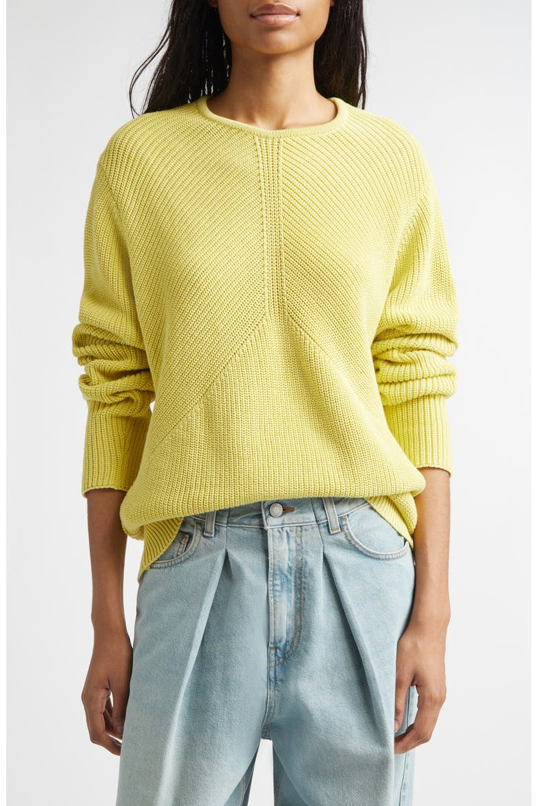 Ribcage Cotton Crewneck Sweater, Main, color, KEM