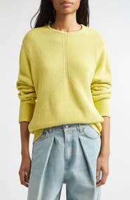 EMILY DAWN LONG Ribcage Cotton Crewneck Sweater