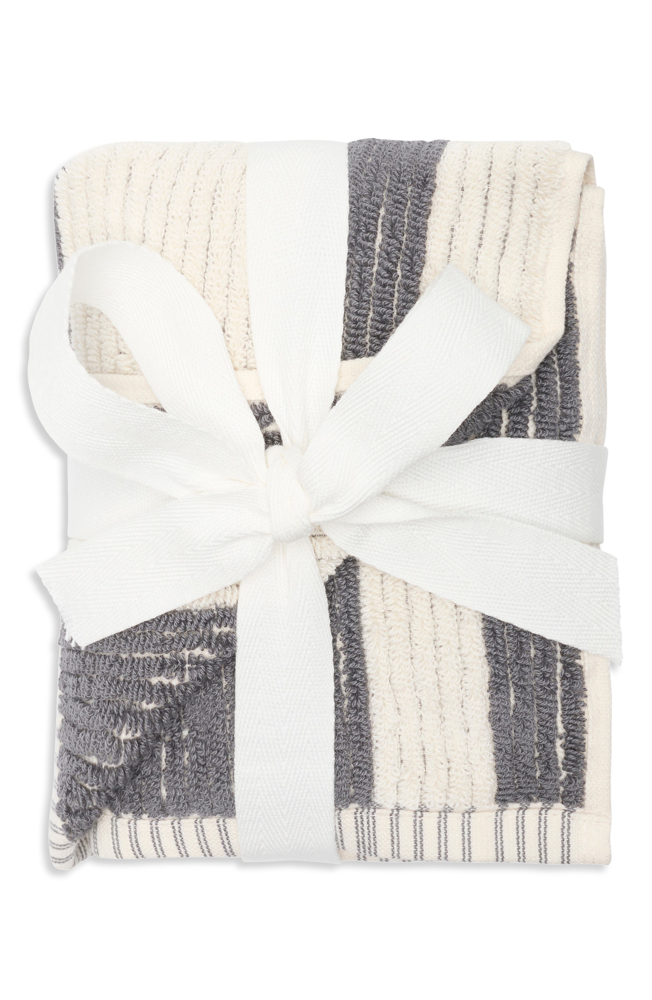 NORDSTROM RACK 2-Pack Reversible Stripe Hand Towel