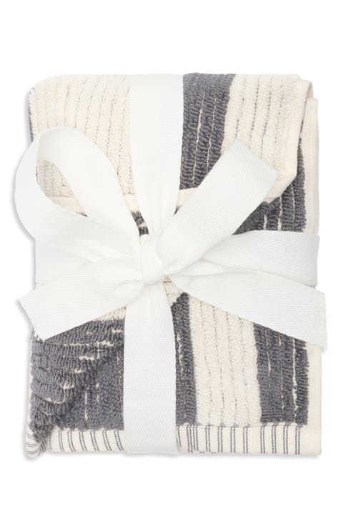 2-Pack Reversible Stripe Hand Towel