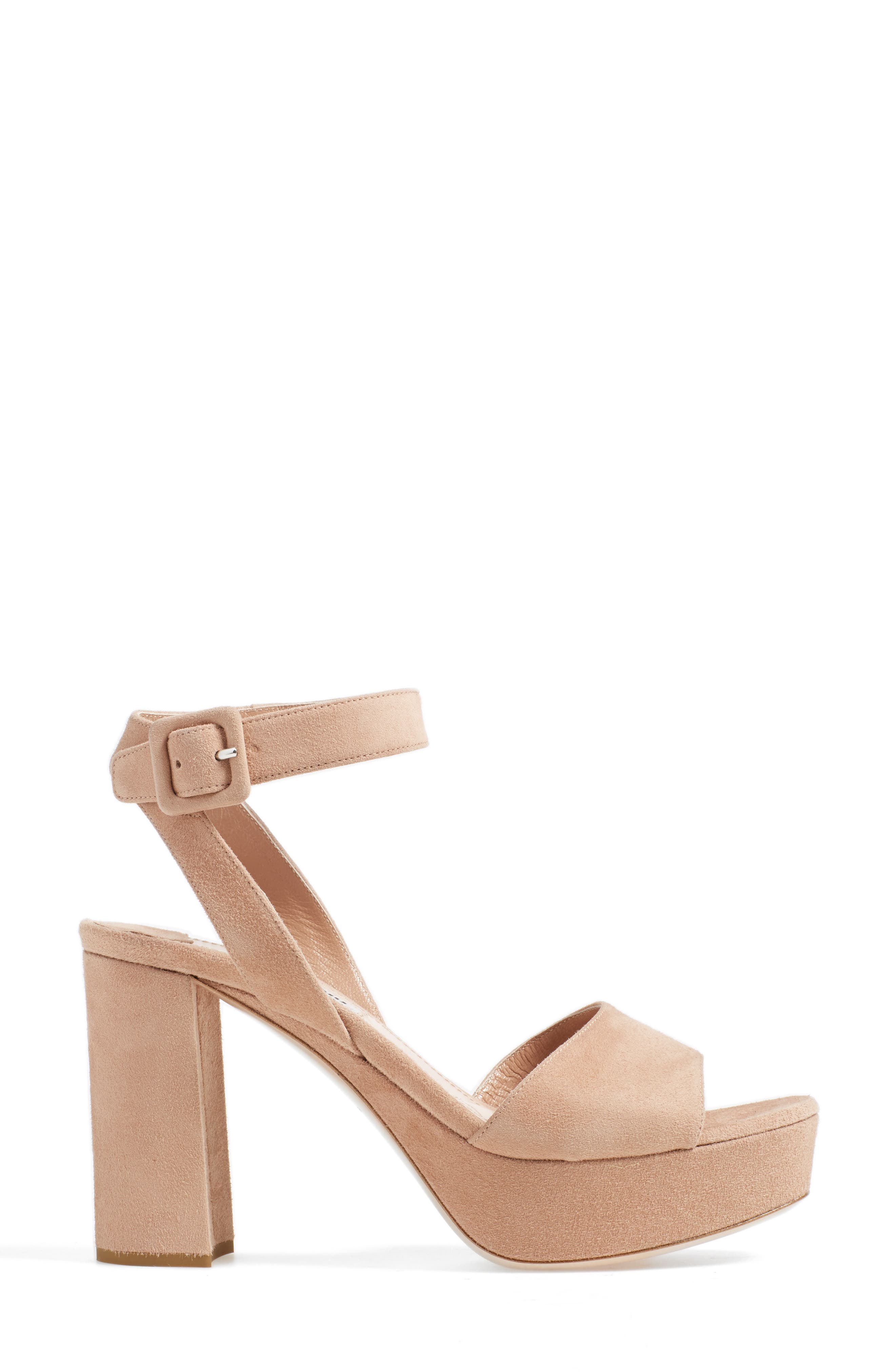 Miu Miu 'Sandali' Ankle Strap Sandal, Alternate, color, 