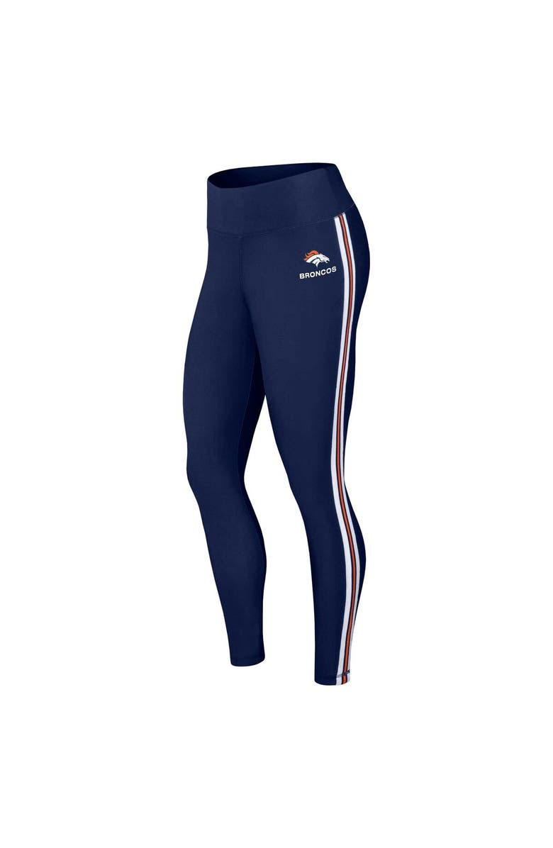 WEAR by Erin Andrews Women's WEAR by Erin Andrews Navy Denver Broncos Color Block Leggings, Alternate, color,
