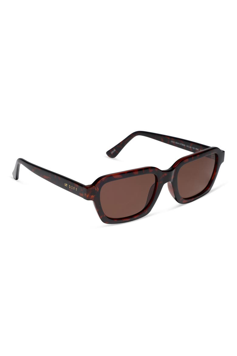 53mm Chloe Square Sunglasses, Alternate, color, DARK TORTOISE BROWN