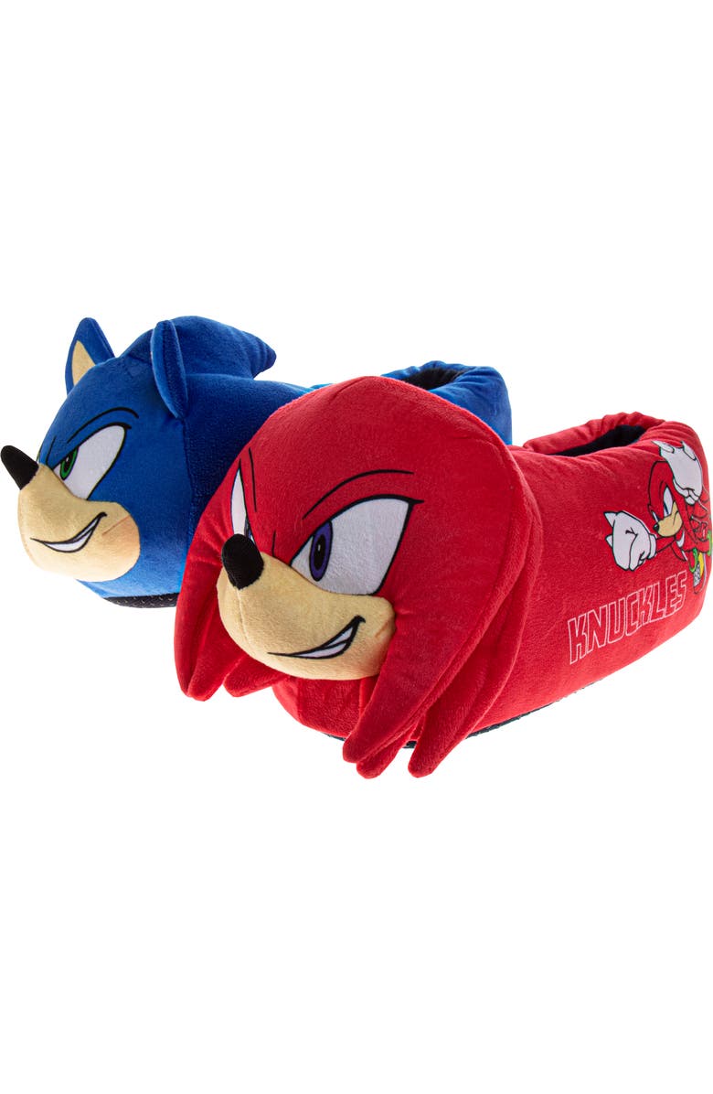 Sonic the Hedgehog Plush Warm House Slippers, Main, color,