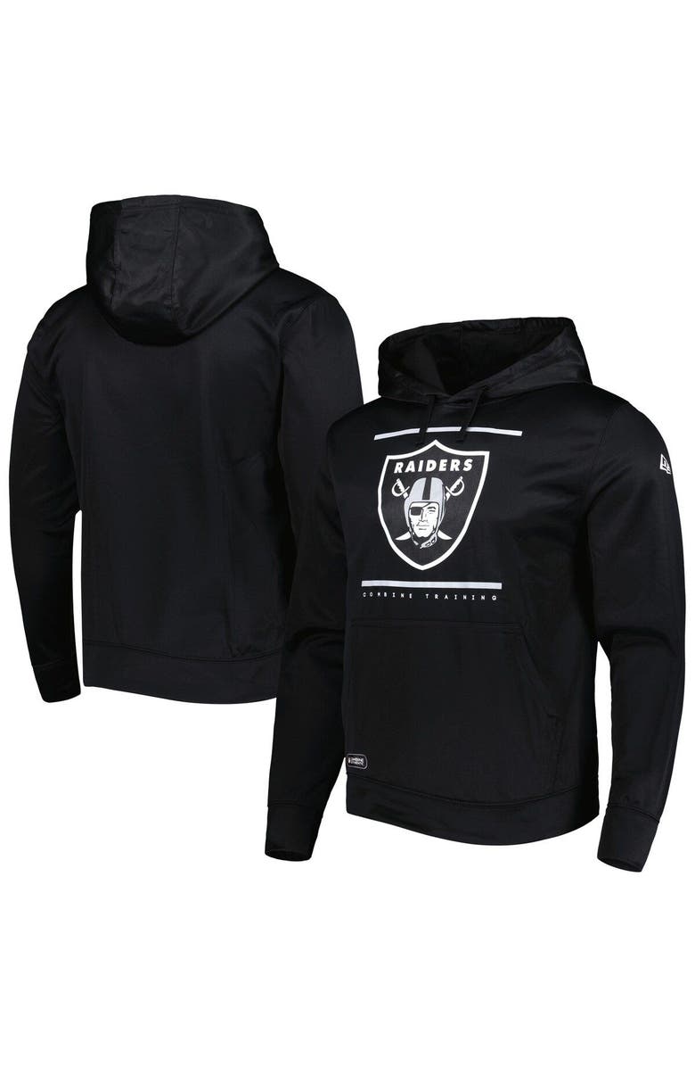 New Era Men's New Era Black Las Vegas Raiders Combine Authentic Split Defense Pullover Hoodie, Alternate, color, 