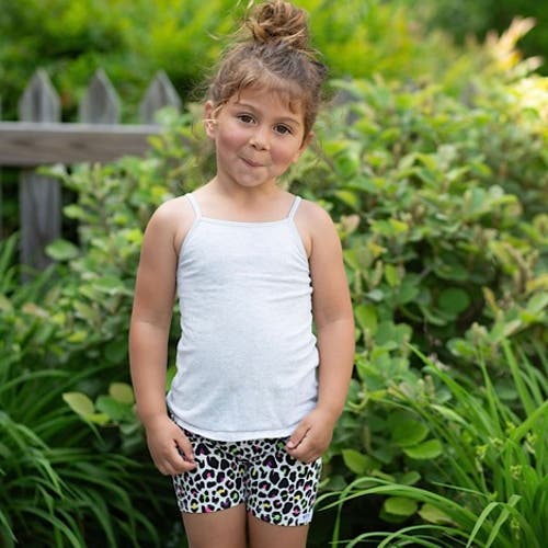 Worthy Threads Girls Biker Shorts In Neon Leopard