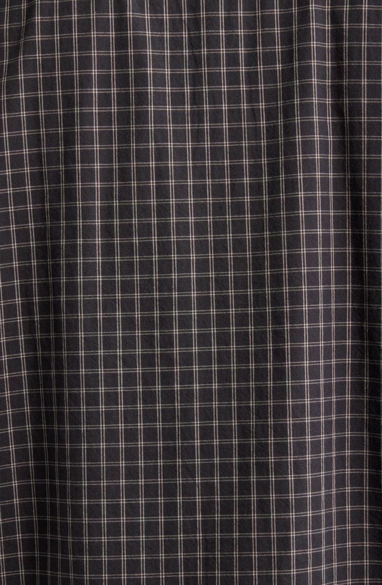 Rip Curl Liquid Trips Check Short Sleeve Button-Up Shirt, Alternate, color, Washed Black