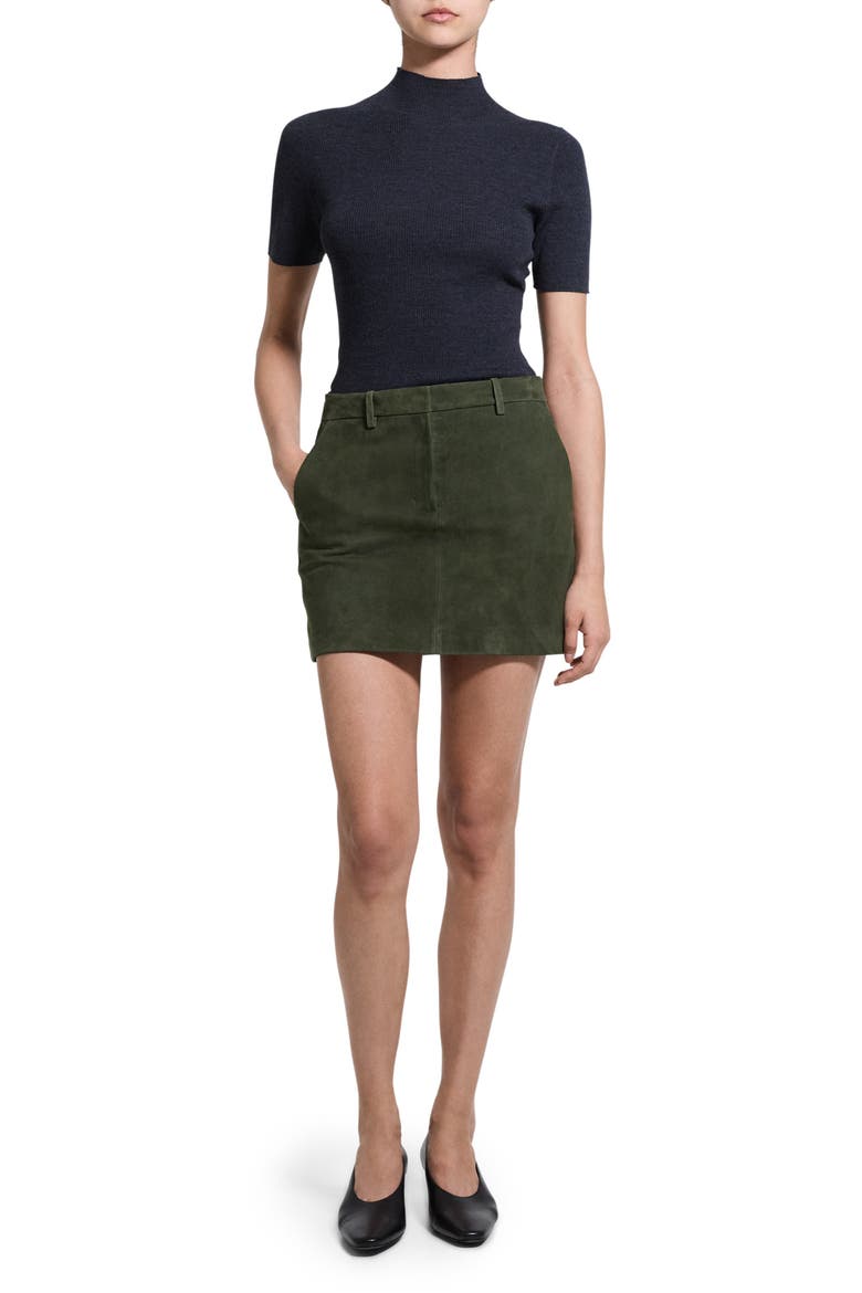 Suede Ivy Miniskirt, Alternate, color, IVY - F3T