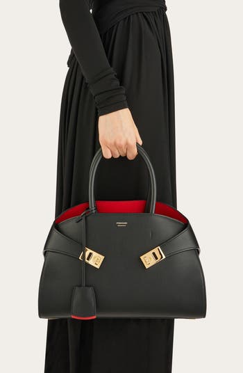 Hug Small Leather Top Handle Bag