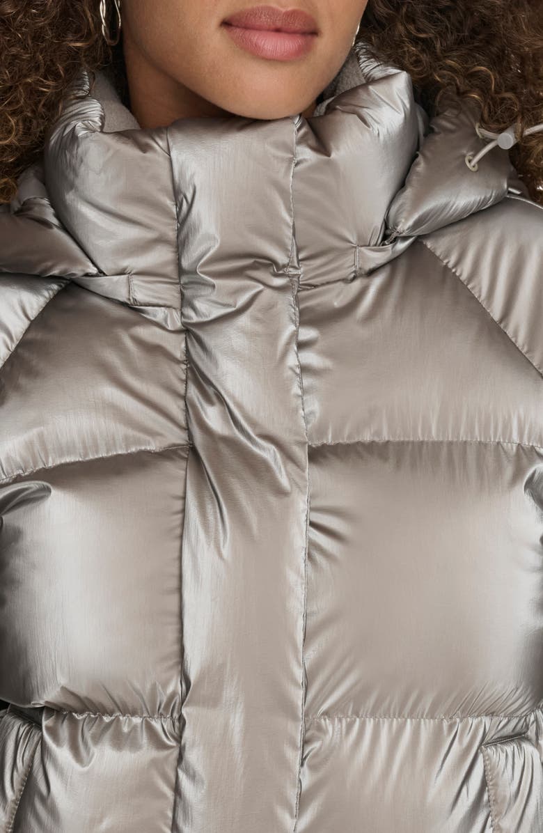 Levi's Hooded Quilted Puffer Jacket, Alternate, color, Silver