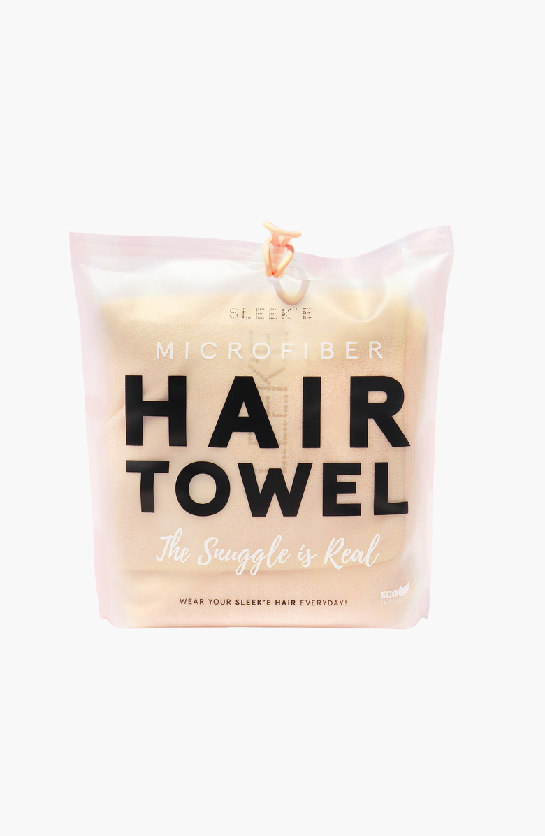 SLEEKE HAIR Microfiber Hair Towel, Alternate, color, Sand