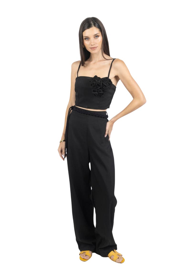 Rosalia Pants and Top Set, Main, color, Black