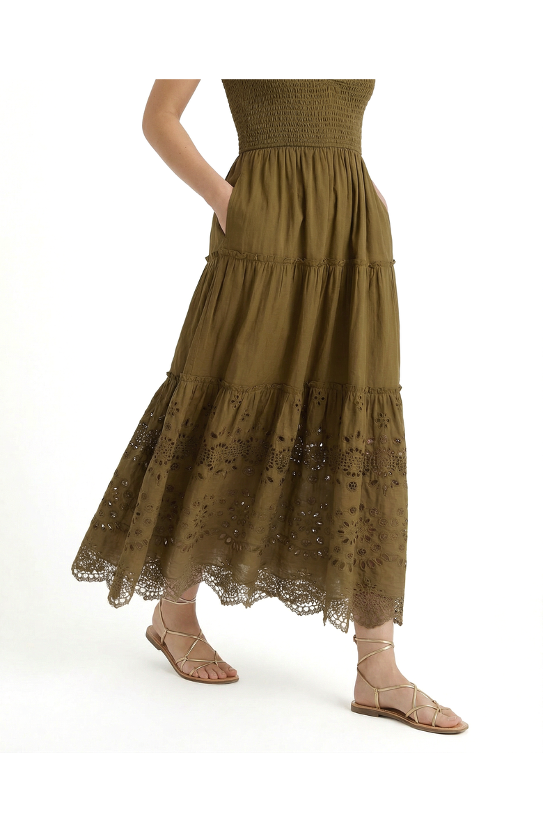 Change of Scenery Cecilia Smocked Tiered Maxi Dress, Alternate, color, Martini