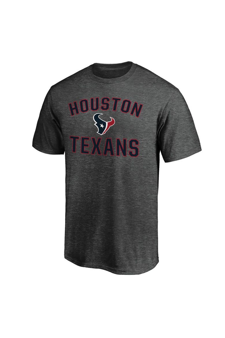 Men's Fanatics Branded Heathered Charcoal Houston Texans Logo Big & Tall Victory Arch T-Shirt, Alternate, color, Heather Charcoal
