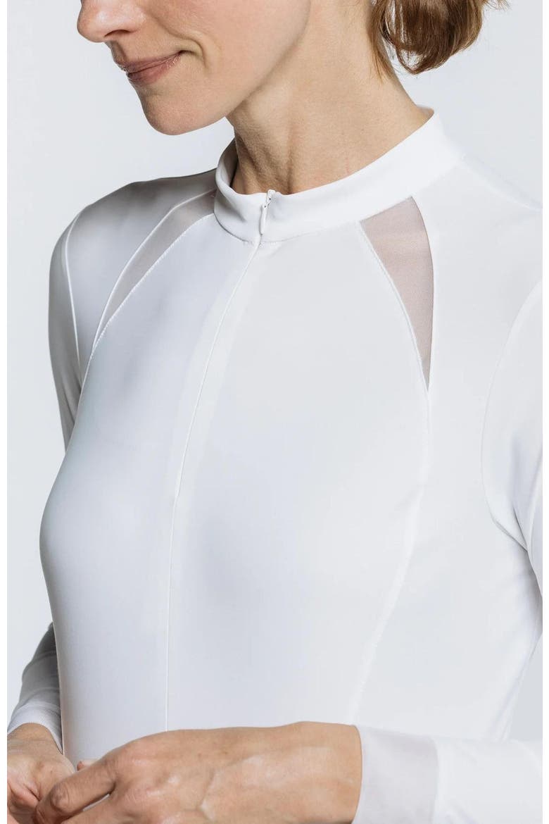 Pickleball Volley Zip Long Sleeve, Alternate, color, White Lotus