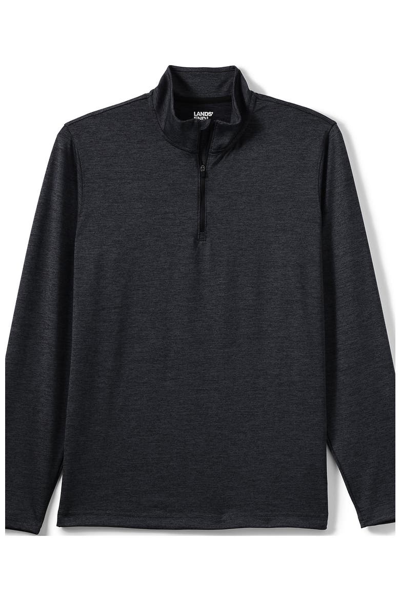Unisex Rapid Dry Space Dye Quarter Zip Pullover Shirt, Main, color, Black Space Dye