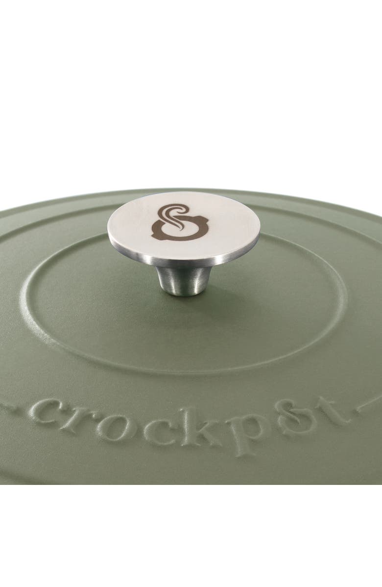 Crockpot 5 Quart Enameled Cast Iron Dutch Oven, Alternate, color, Green