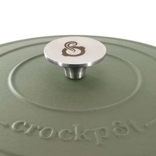 Crock-pot Crockpot 5 Quart Enameled Cast Iron Dutch Oven In Green