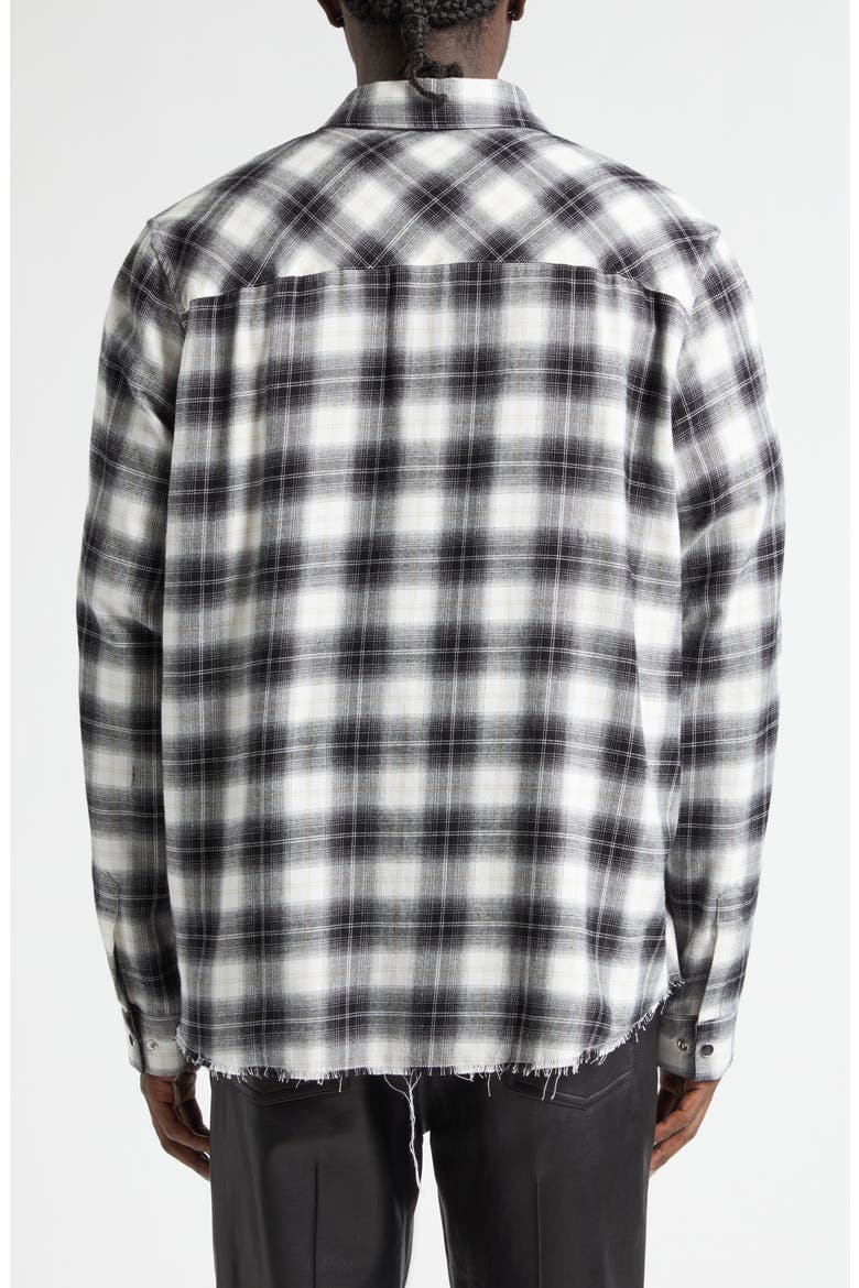 Bones Appliqué Flannel Overshirt, Alternate, color, BLACK