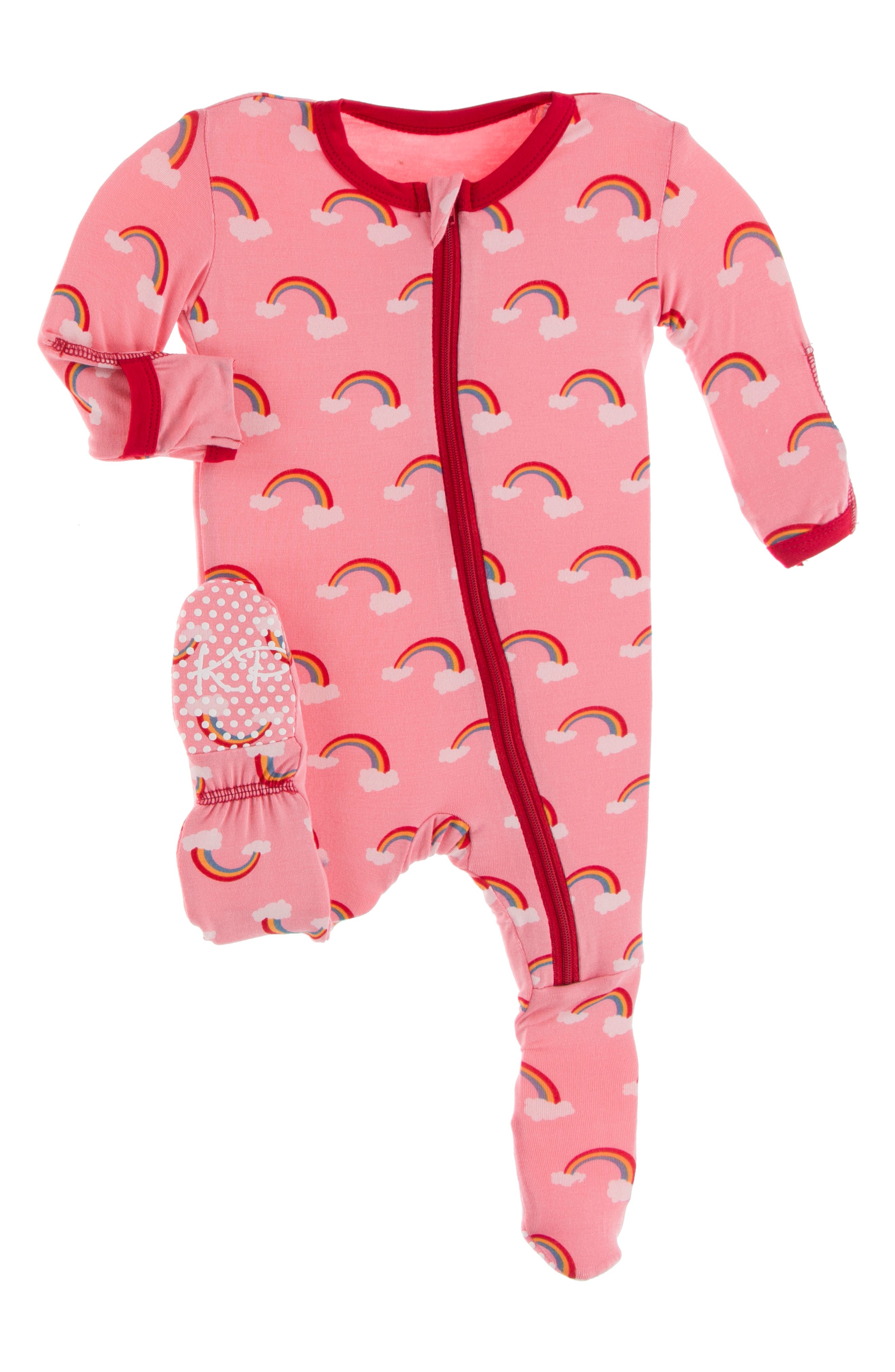 KicKee Pants Rainbow Zip Footie