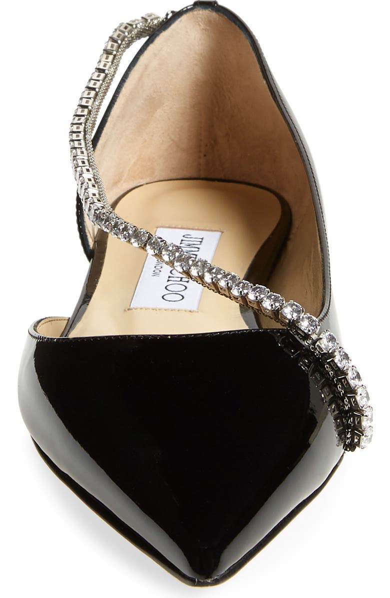 Jimmy Choo Trude Embellished Patent Flat, Alternate, color,