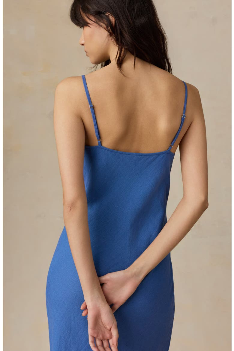 Mia Linen Slipdress, Alternate, color, PARADISE BLUE