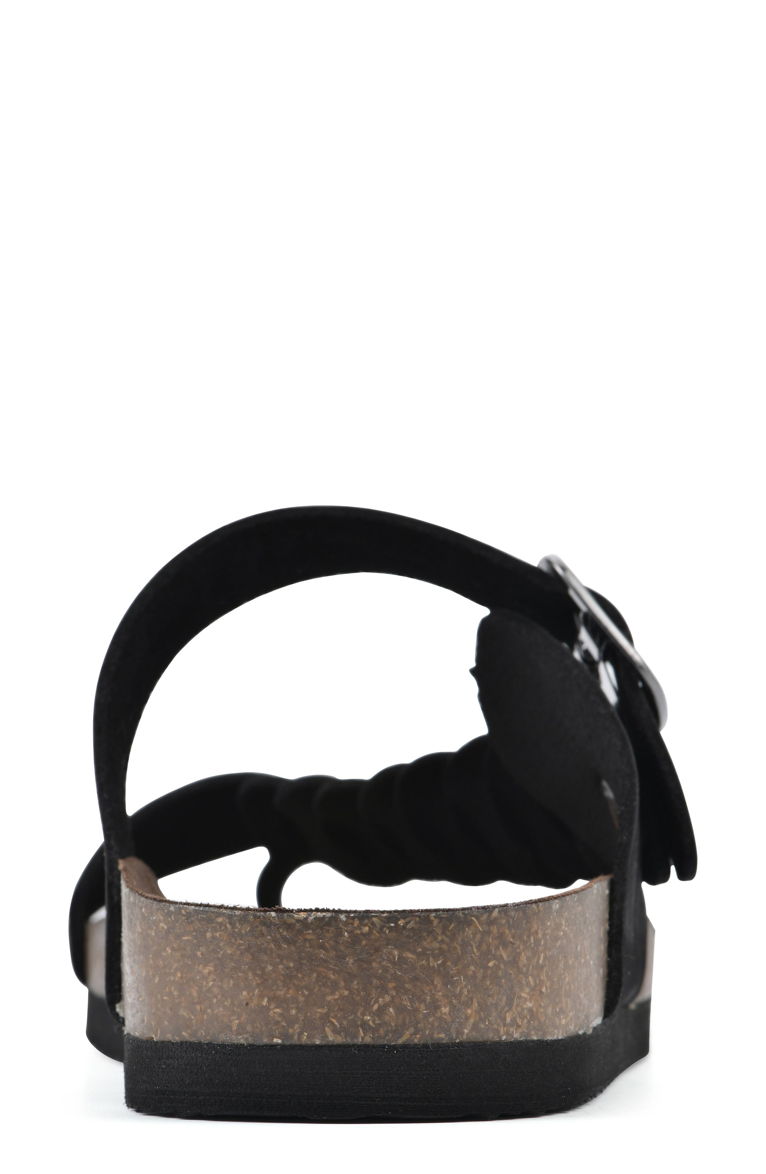 White Mountain Footwear Happier Sandal, Alternate, color, Black/ Nubuck