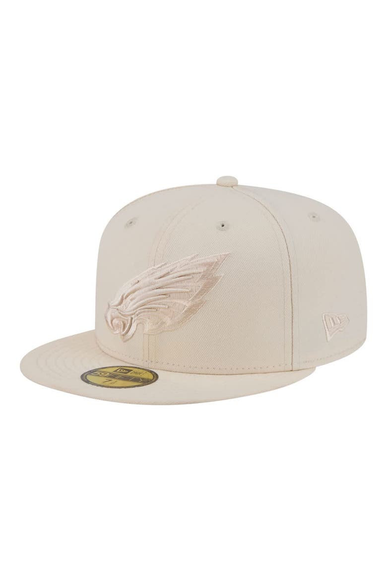 Men's New Era  Cream Philadelphia Eagles Color Pack 59FIFTY Fitted Hat, Main, color, Cream