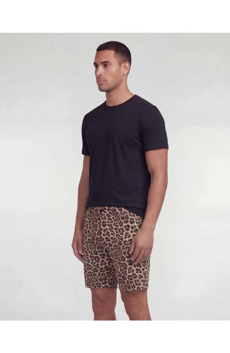 Lords of Harlech Leopard Mens Flat Front Short, Alternate, color, Leopard Brown
