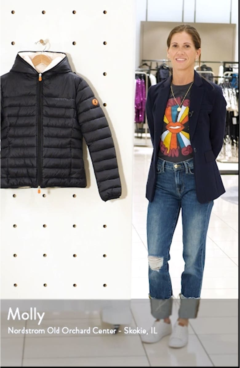 Giga Water Repellent Hooded Puffer Jacket with Faux Shearling Lining, sales video thumbnail