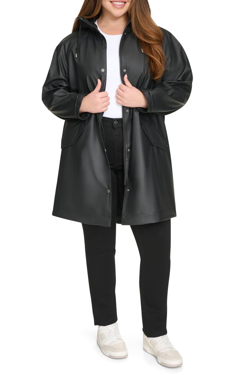 Levi's<sup>®</sup> Water Resistant Hooded Raincoat, Alternate, color, Black