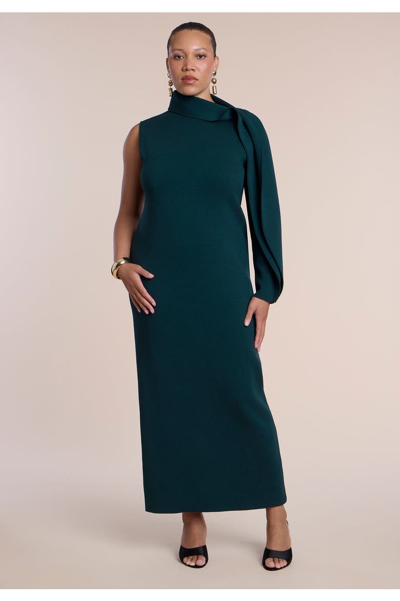 One Sleeve Knit Maxi Dress, Main, color, MOUNTAIN VIEW