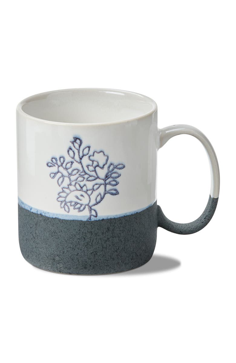 tag Vine Block Print Ceramic Mug Multicolor Spring Drinkware, Main, color, Multicolored