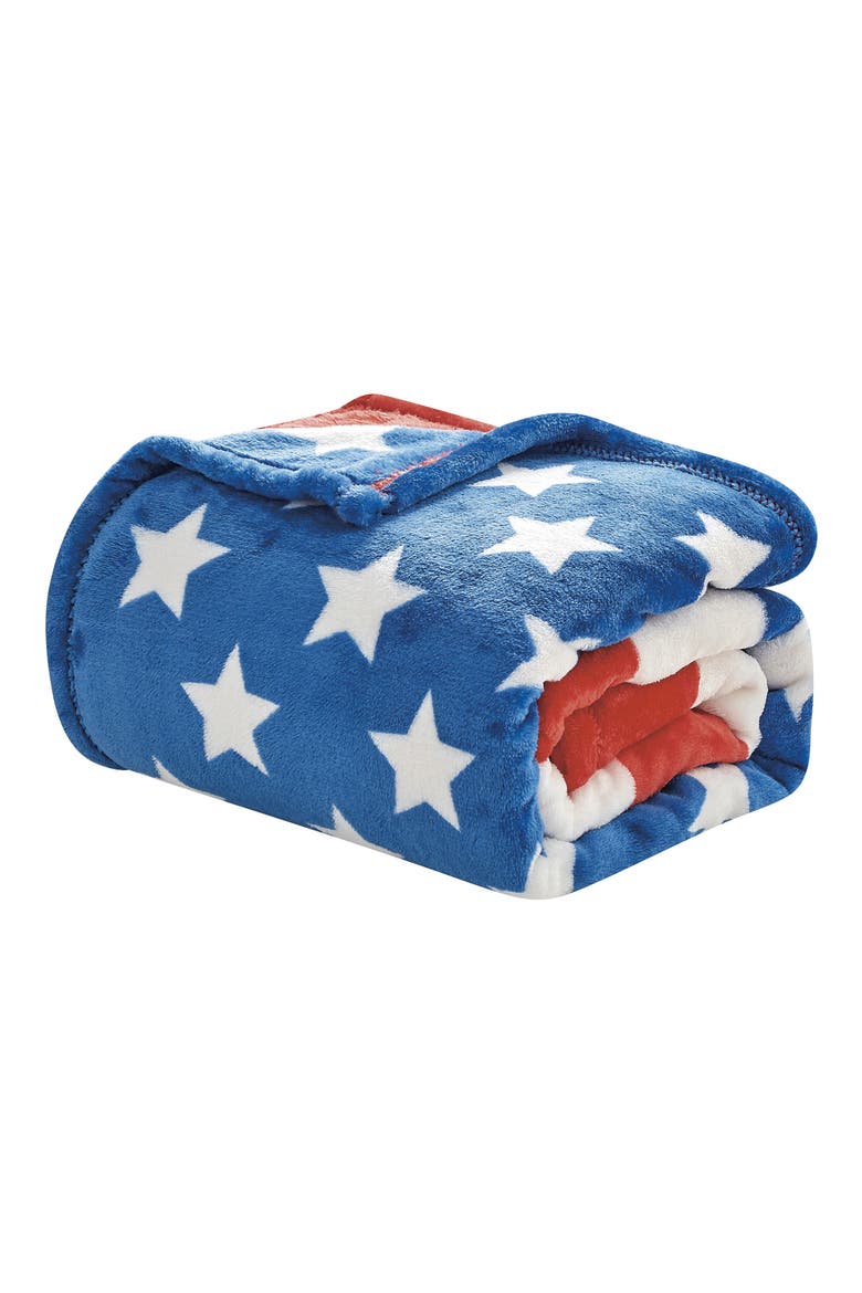 American Flag Throw Blanket, Main, color, RED/ WHITE/ BLUE
