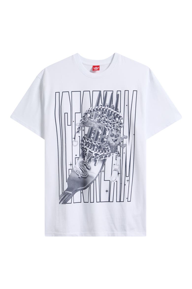 Pasta Cotton Graphic T-Shirt, Alternate, color, WHITE