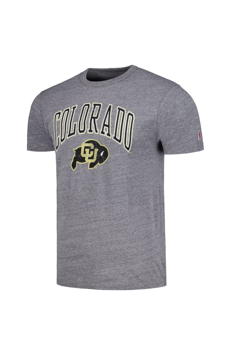 LEAGUE COLLEGIATE WEAR Men's League Collegiate Wear Heather Gray Colorado Buffaloes Tall Arch Victory Falls Tri-Blend T-Shirt, Alternate, color, Heather Gray
