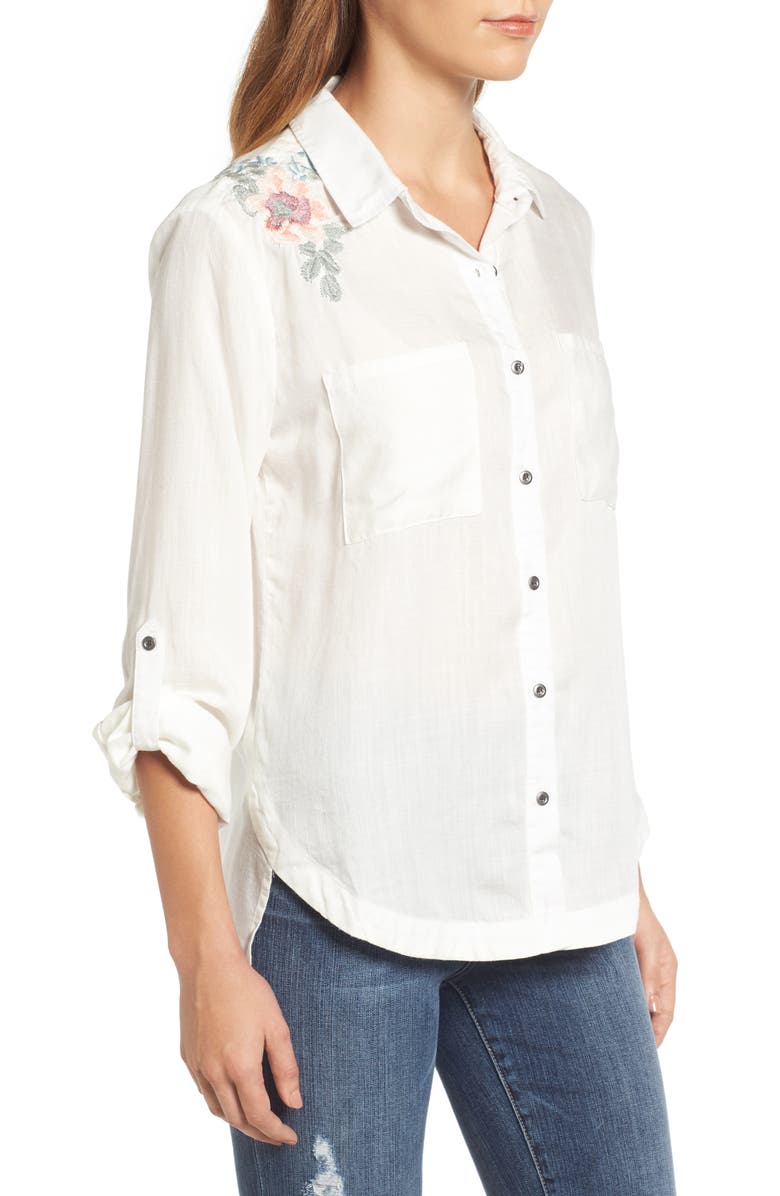 Billy T Embroidered Chambray Shirt, Alternate, color, 