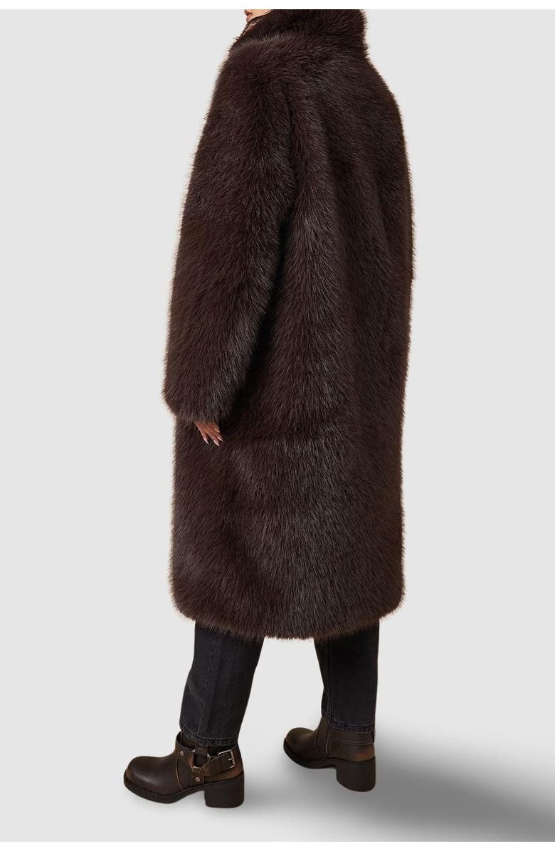 Oasis Faux Fur Midi Coat, Alternate, color, 