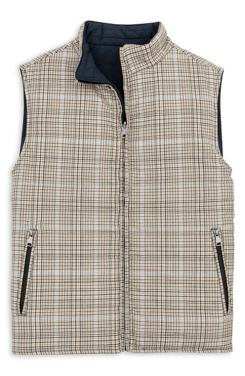 Reversible Quilted Wool Blend Vest