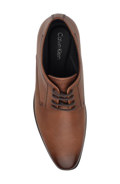 Calvin Klein Men's Dearl Lace-up Dress Loafers In Burgundy