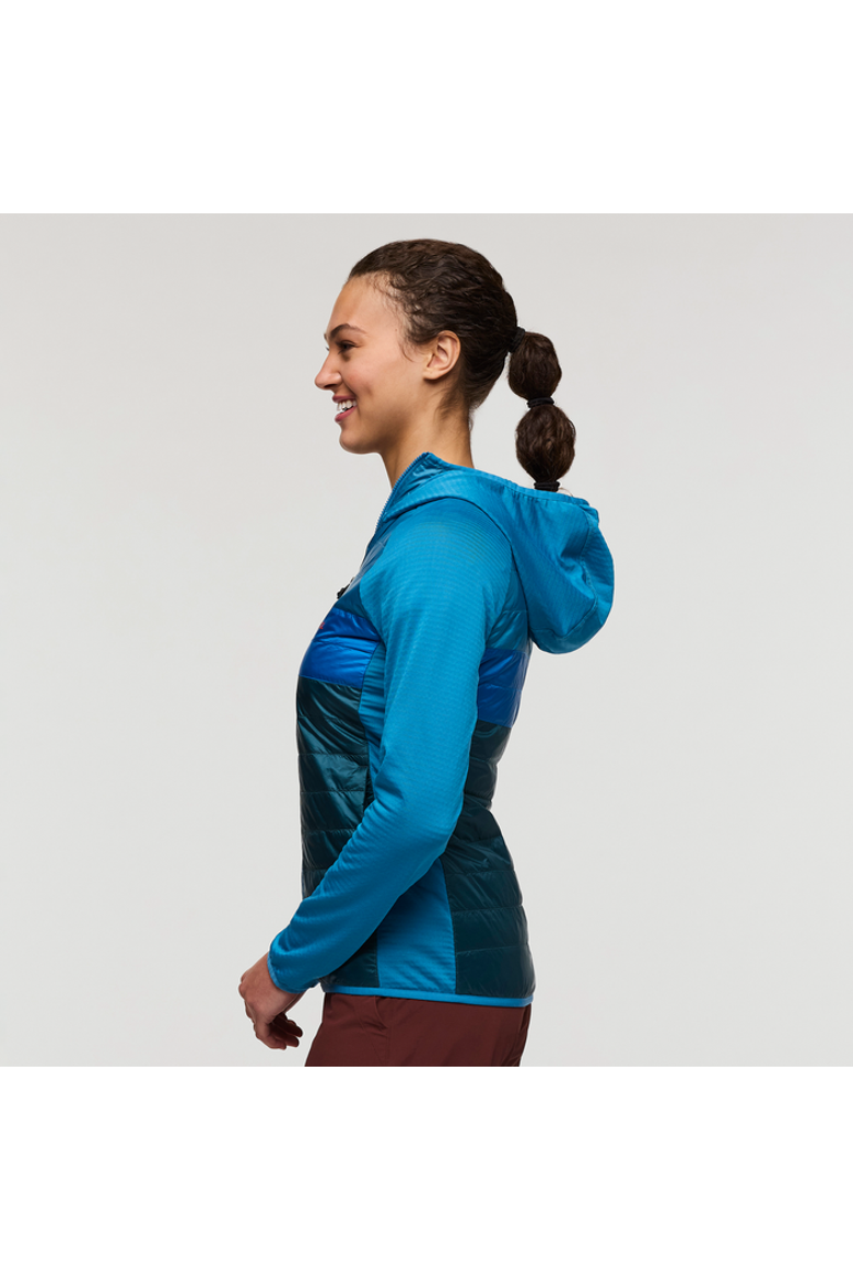Capa Hybrid Insulated Hooded Jacket - Women's, Alternate, color, Lake/Abyss