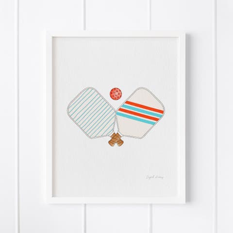 Pickleball Framed Museum Quality 8" x 10" Art Print