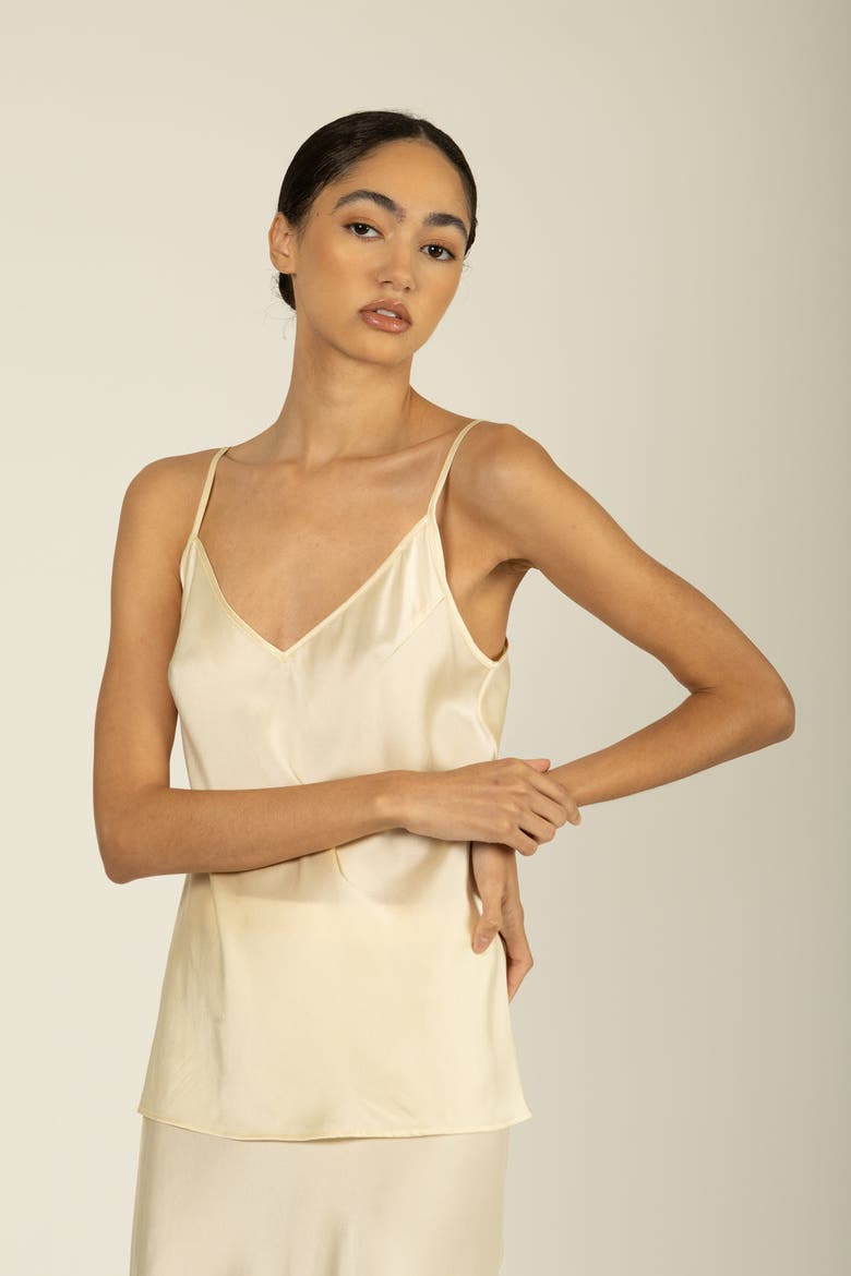 Adina Cami Top, Alternate, color, Vintage Crème