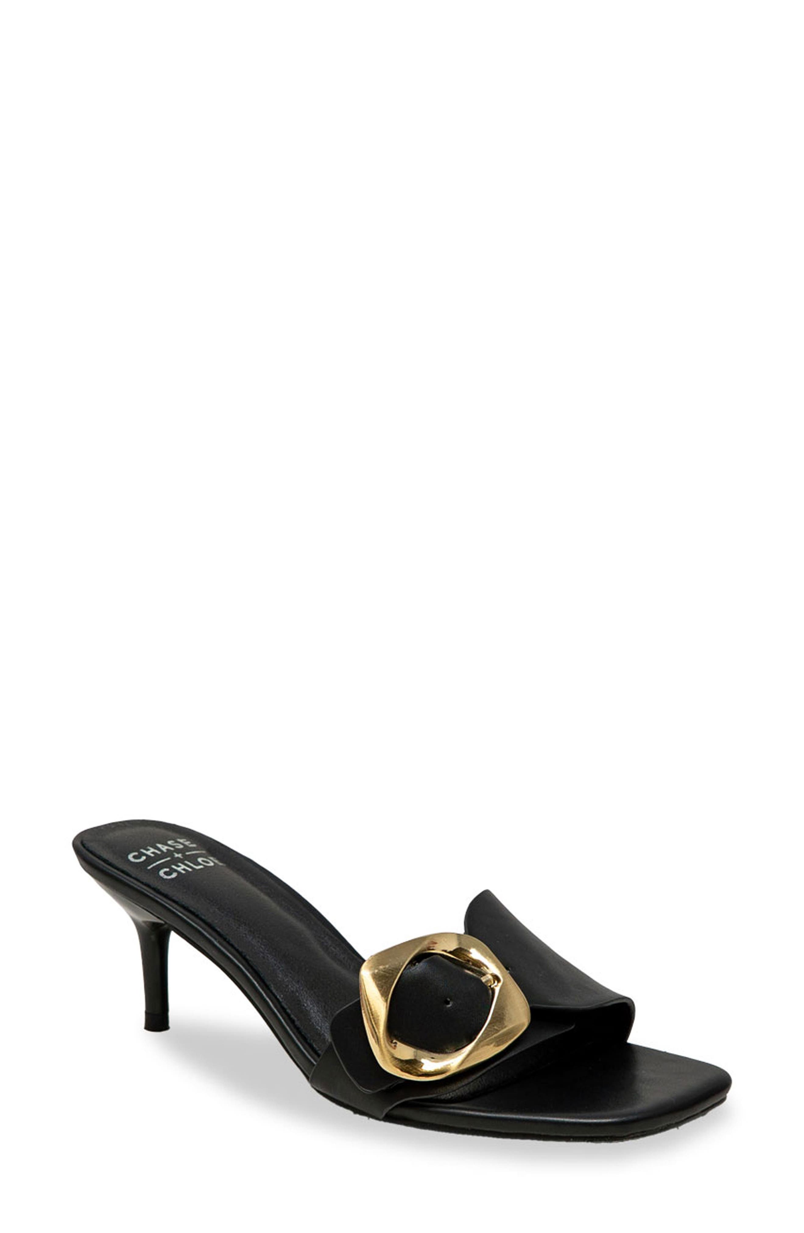 CHASE AND CHLOE Nailee Buckle Slide Sandal