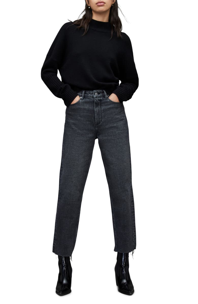 AllSaints Orion Mock Neck Cashmere & Wool Sweater, Alternate, color, 
