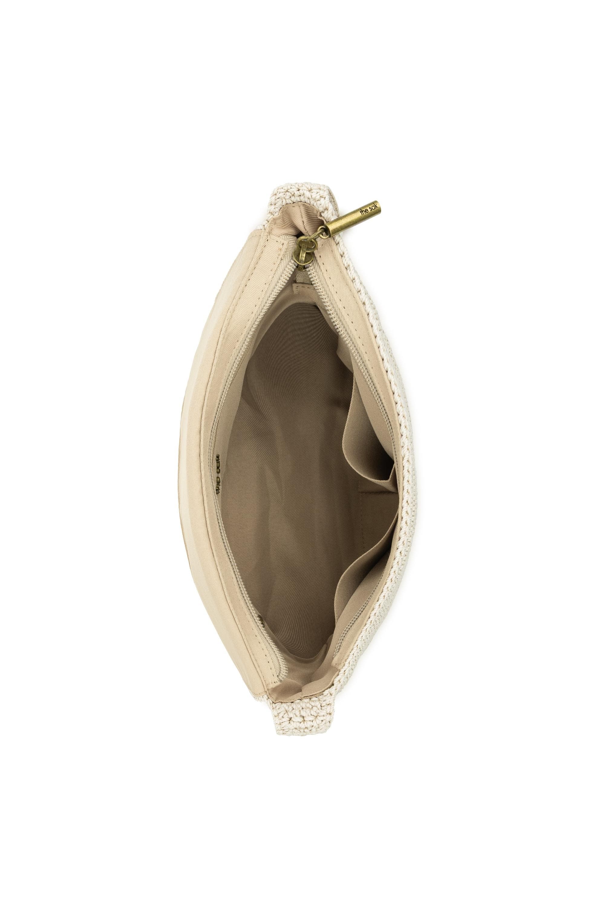 The Sak Marlow Crochet Flap Shoulder, Alternate, color, Ecru