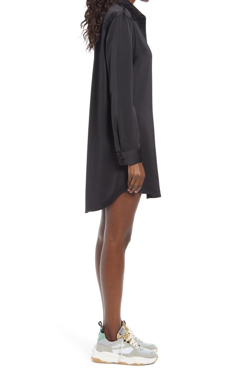 WAYF Hiedi Long Sleeve Shift Shirtdress, Alternate, color,