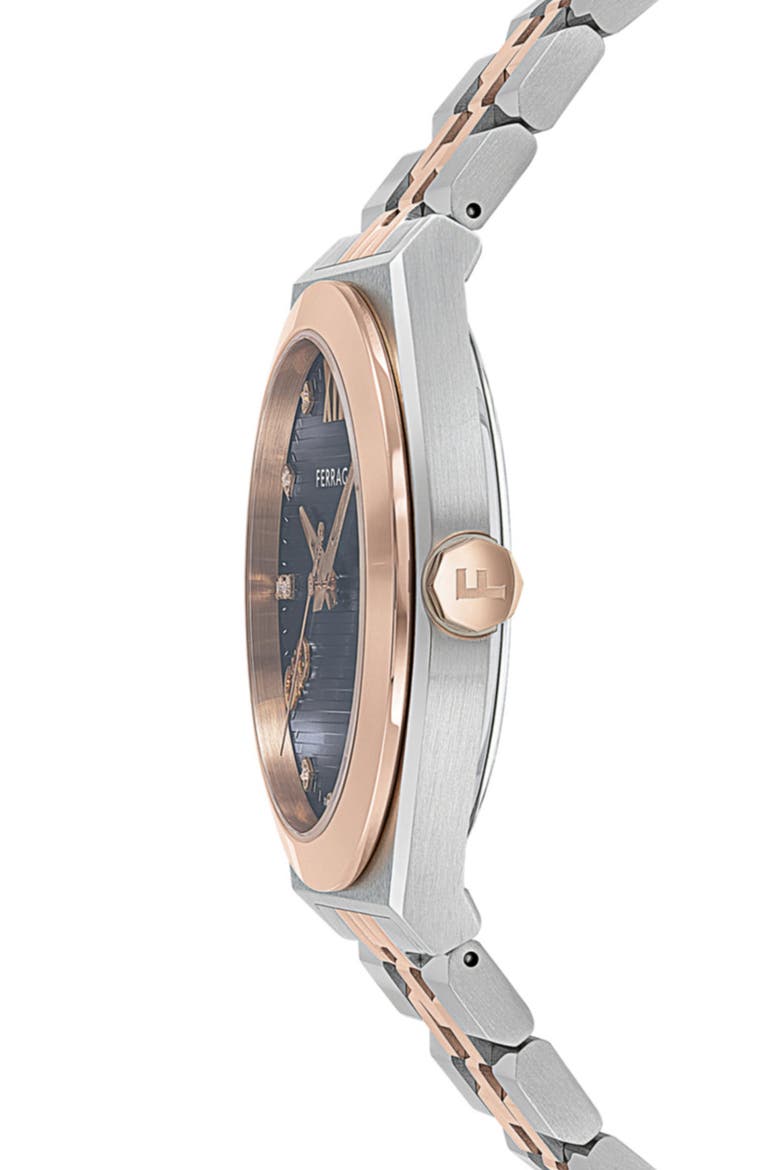 Vega Diamond Bracelet Watch, Alternate, color, TT IPRG/SS